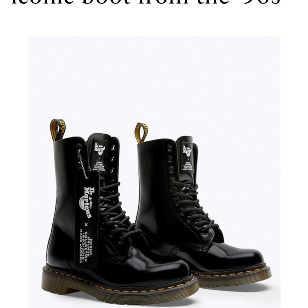 Dr. Martens Shiny Black Lace-Up Boots